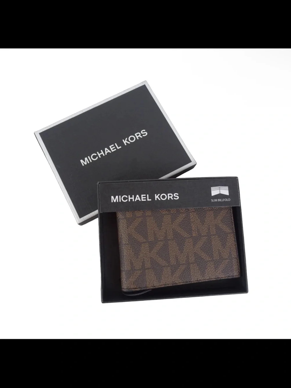 Michael Kors Mens Wallet Jet Set Brown Logo Bifold Wallet NEW In Box Giftable